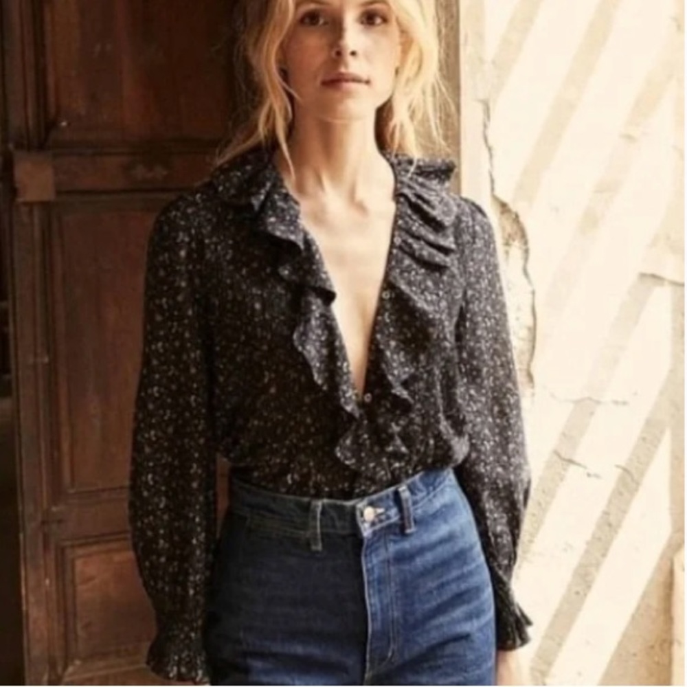 DOEN “Hardy” Top in Black Marfa Paisley